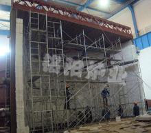 臺(tái)車式電阻爐施工現(xiàn)場(chǎng)